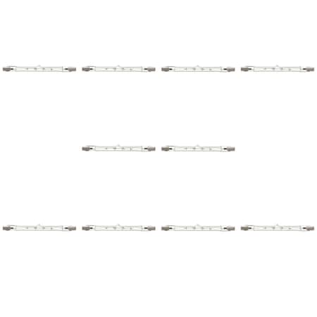 Bulbrite 150W 120V Dimmable Clear T3 Halogen Mini Light Bulbs, Double Ended RSC Base, 2900K, 10PK 860775